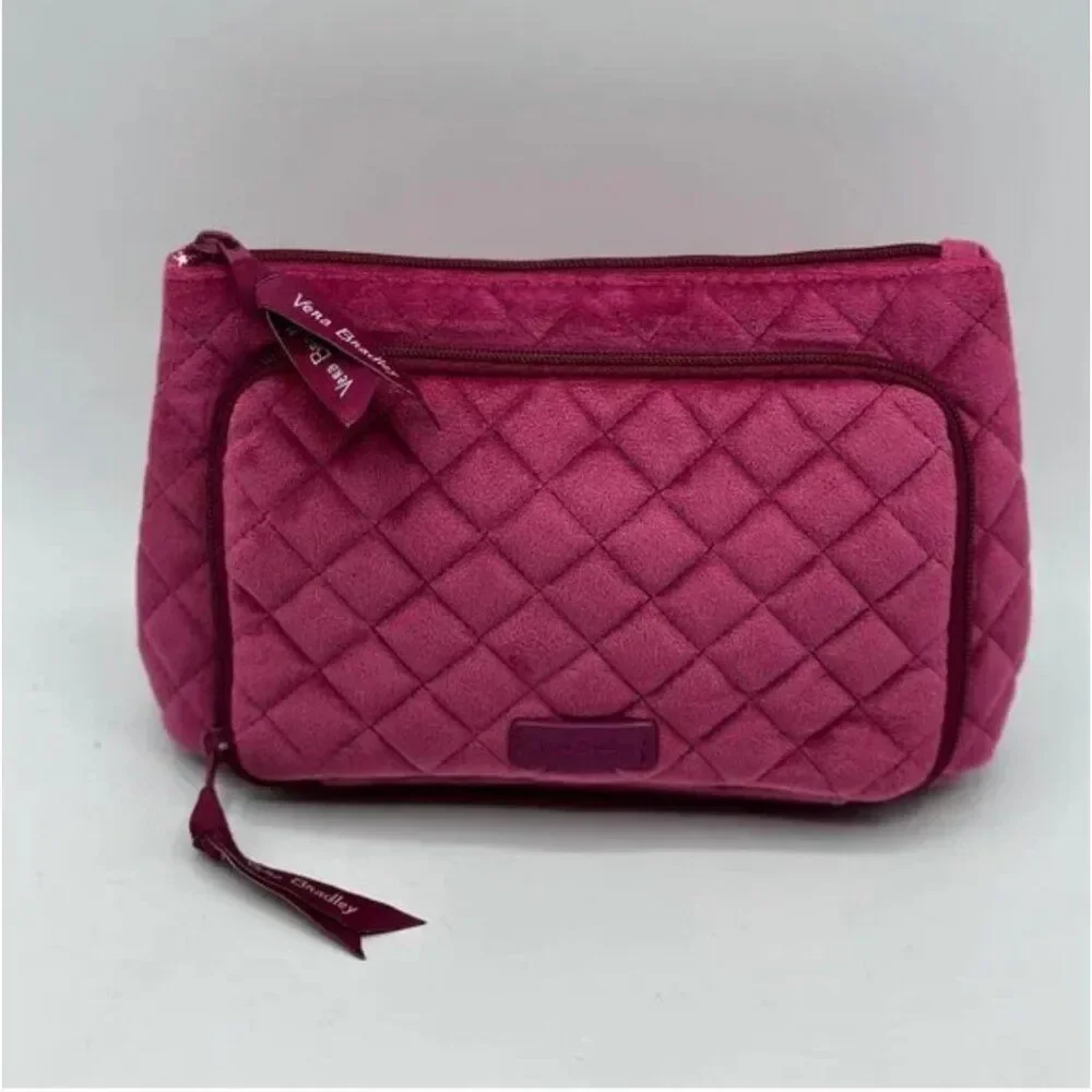 Vera Bradley Majestic Magenta Compact Organizer Quilted Velvet Makeup